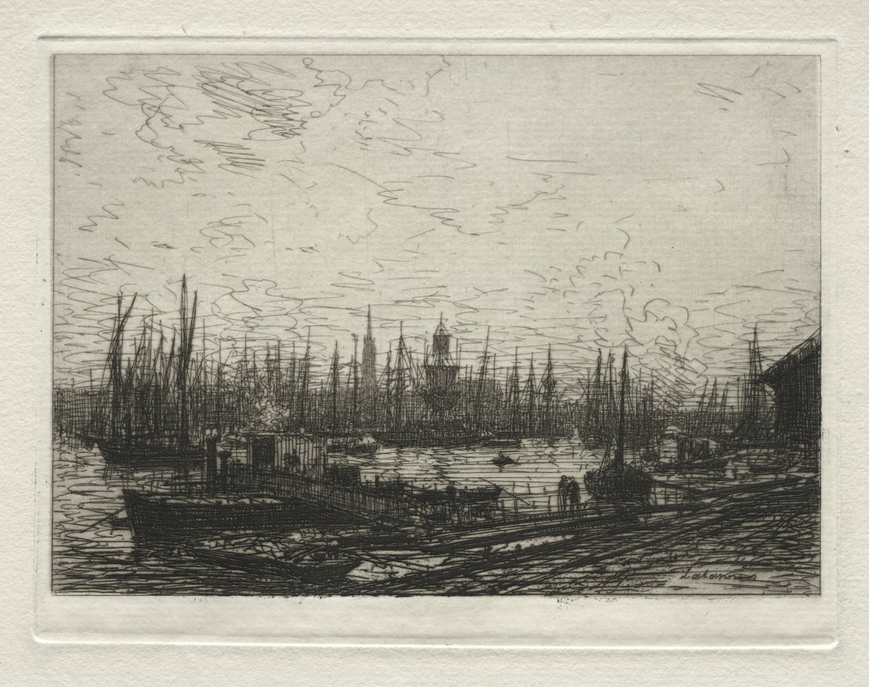 Havnen i Bordeaux, kveld. av Maxime Lalanne