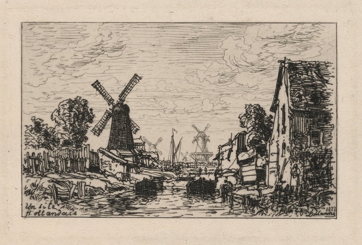 Et nederlandsk motiv, Zaandam av Maxime Lalanne