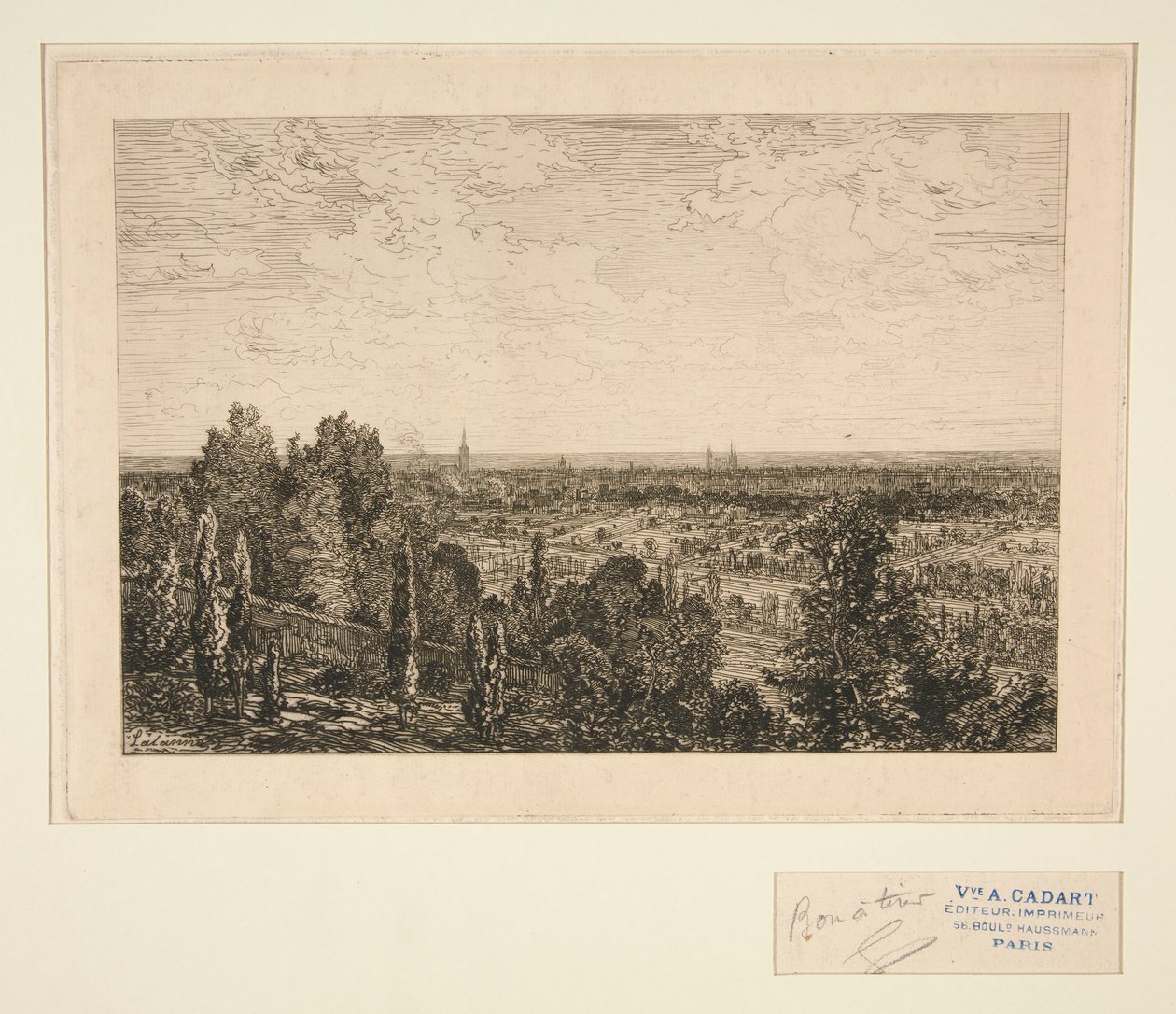 Vue de Paris (utsikt over Paris) av Maxime Lalanne