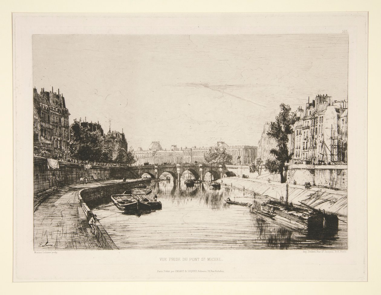 Utsikt fra Pont Saint-Michel av Maxime Lalanne