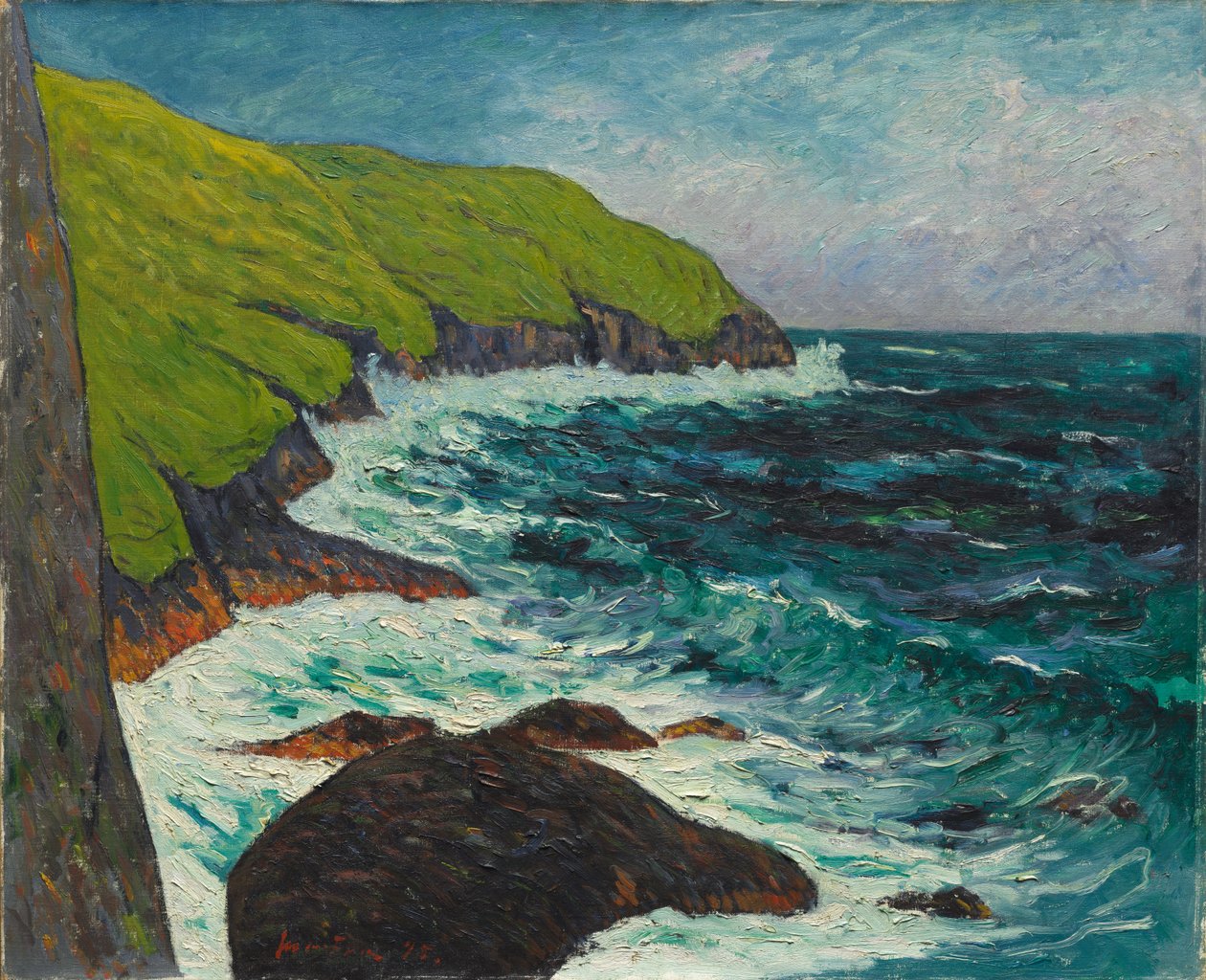 Klippene ved Beg-ar-Fry, Saint-Jean-du-Doigt av Maxime Maufra