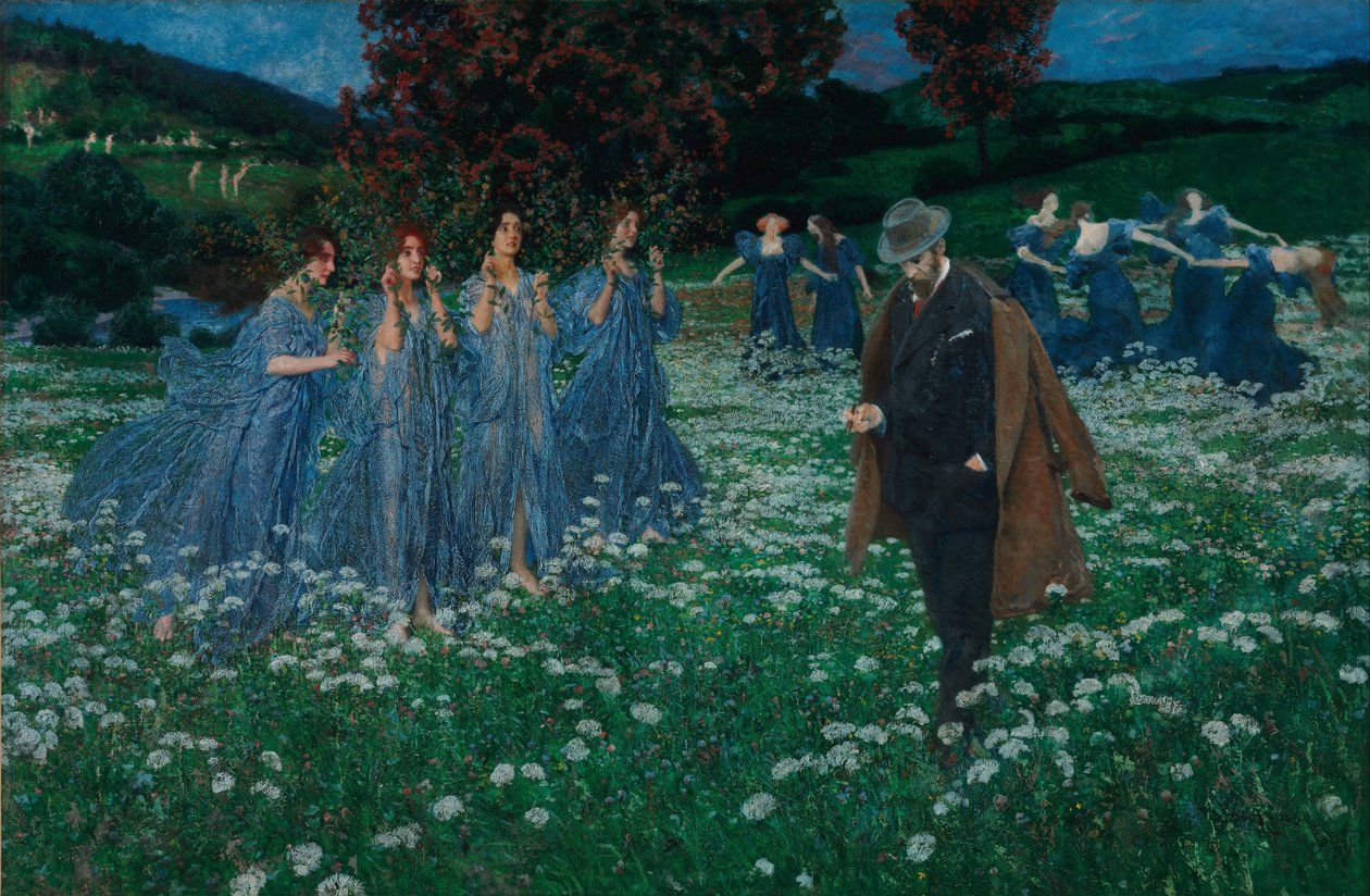 Un monde - A World, av Lenz, Maximilian (1860-1948). Olje på lerret av Maximilian Lenz
