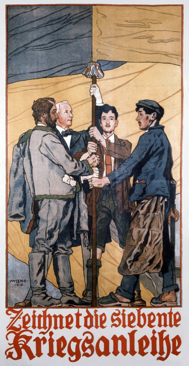 WW1 "Abonner på det 7. krigslånet" av Maximilian Lenz