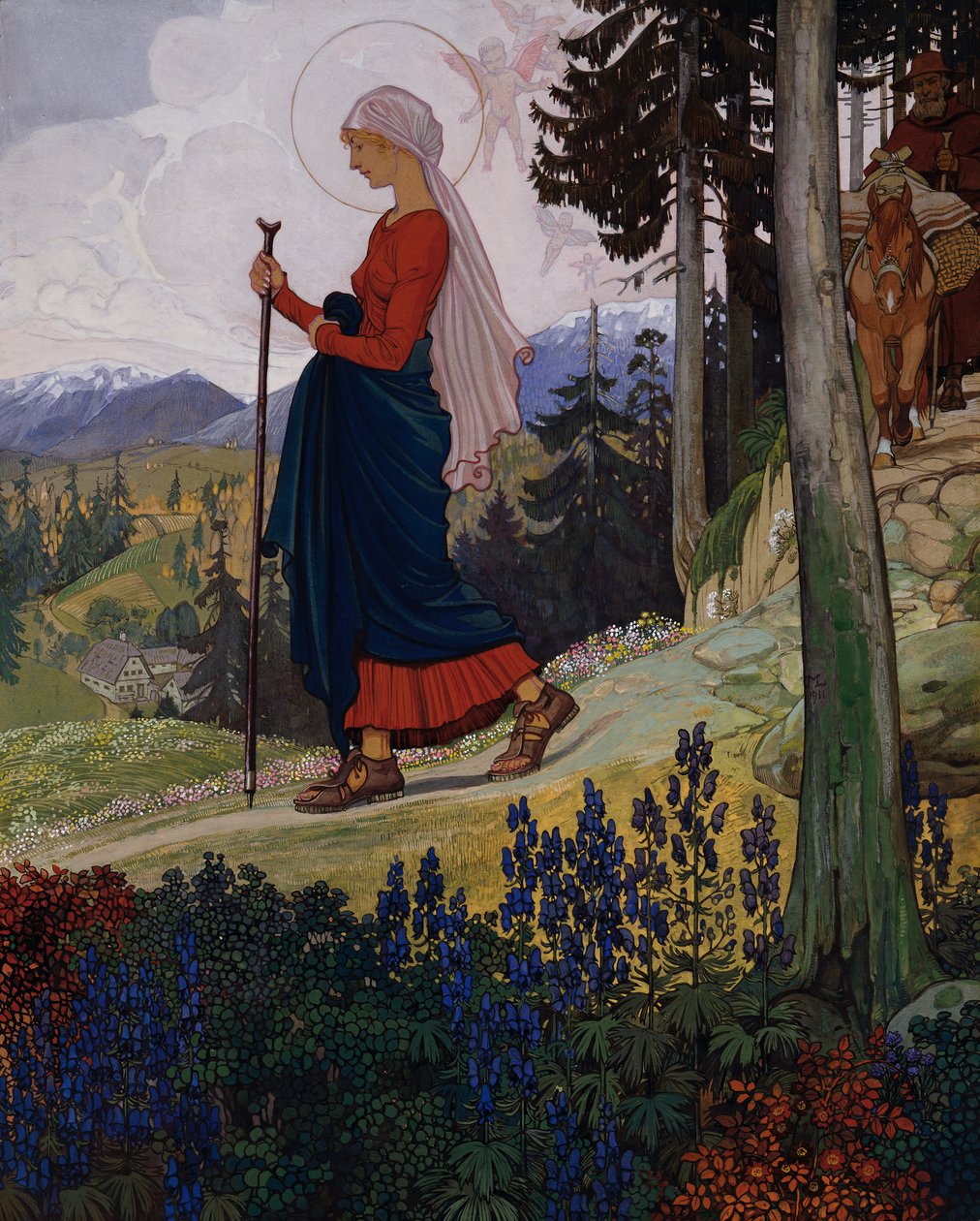 Mariavandring over fjellene av Maximilian Liebenwein