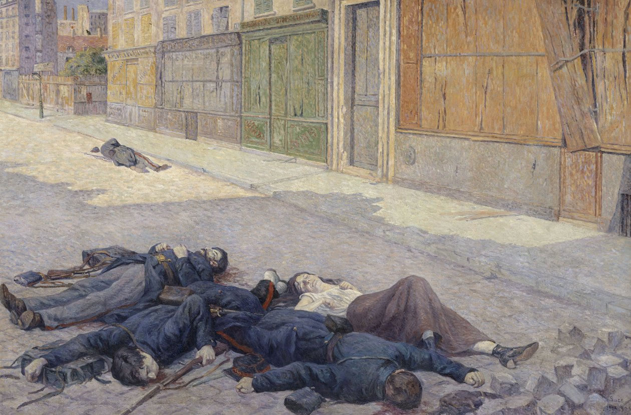 En gate i Paris i mai 1871 av Maximilien Luce