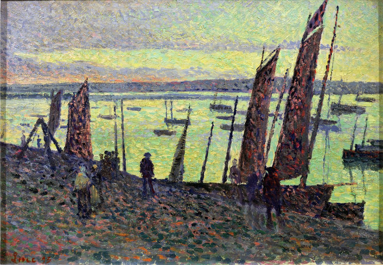 Båter ved Camaret, 1893 av Maximilien Luce