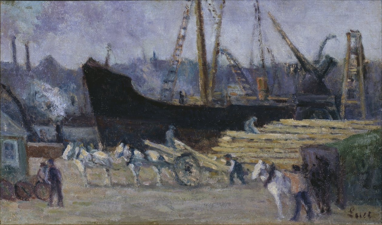 Kai i Rouen, ca. 1930 av Maximilien Luce