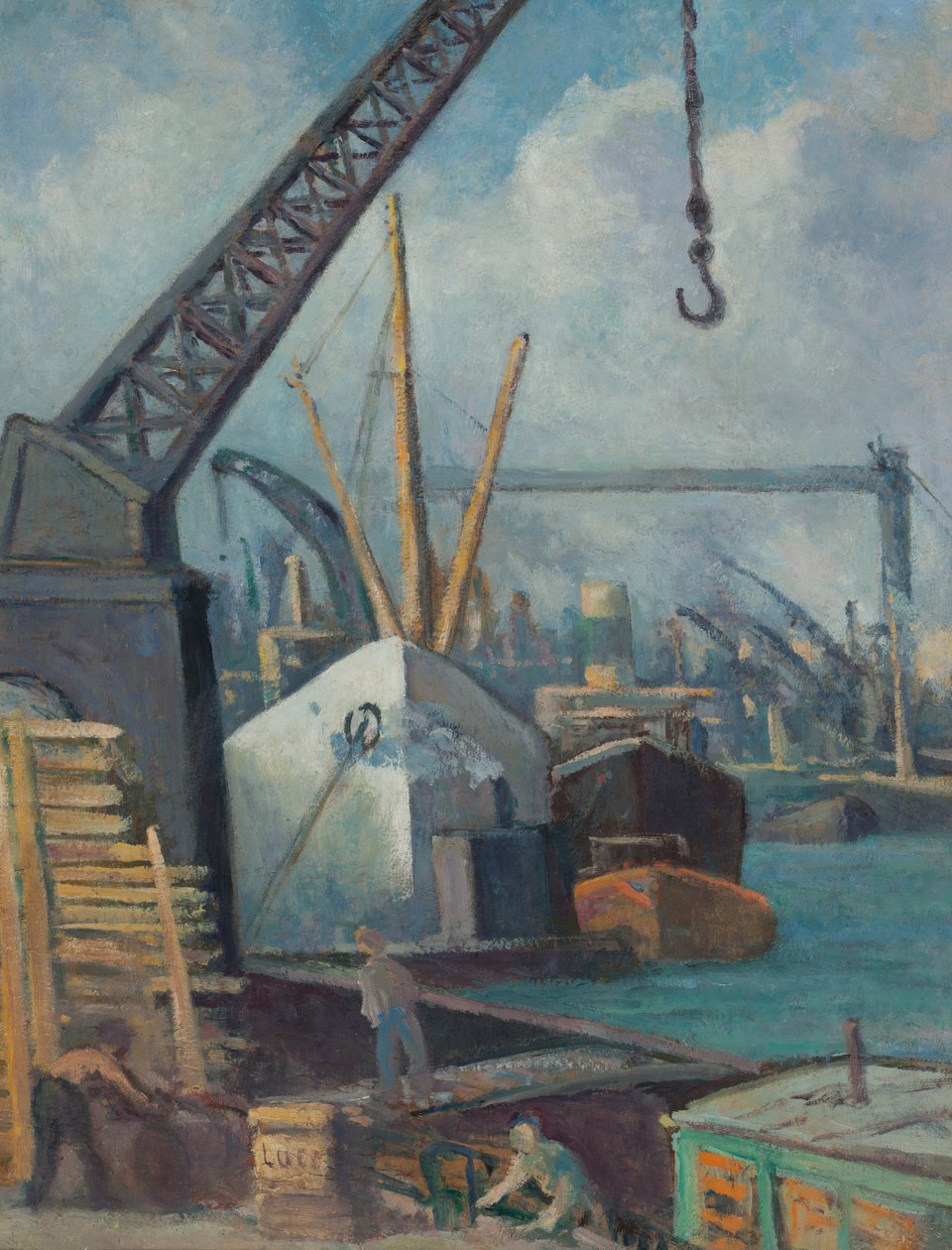 Havnen i Rouen av Maximilien Luce