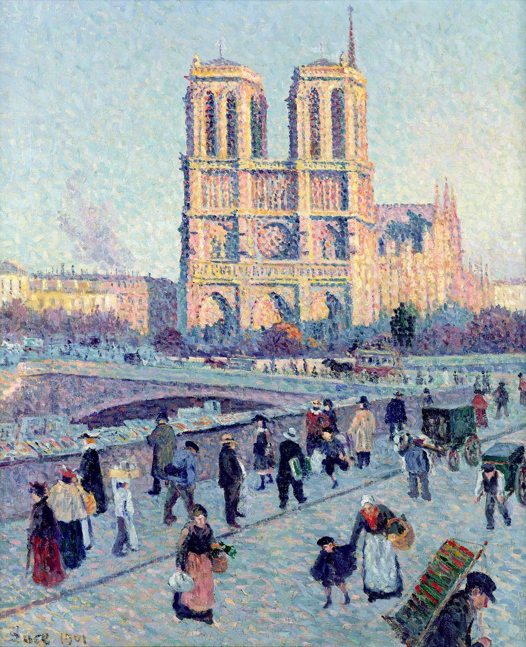 Le Quai St. Michel og Notre Dame, 1901 av Maximilien Luce