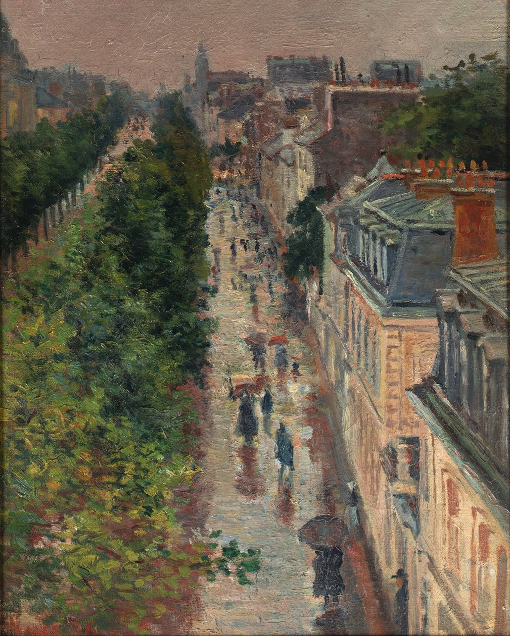 Gatescene i Paris av Maximilien Luce