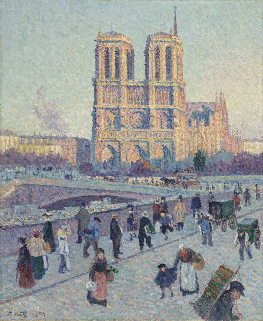 Quai Saint-Michel og Notre-Dame av Maximilien Luce