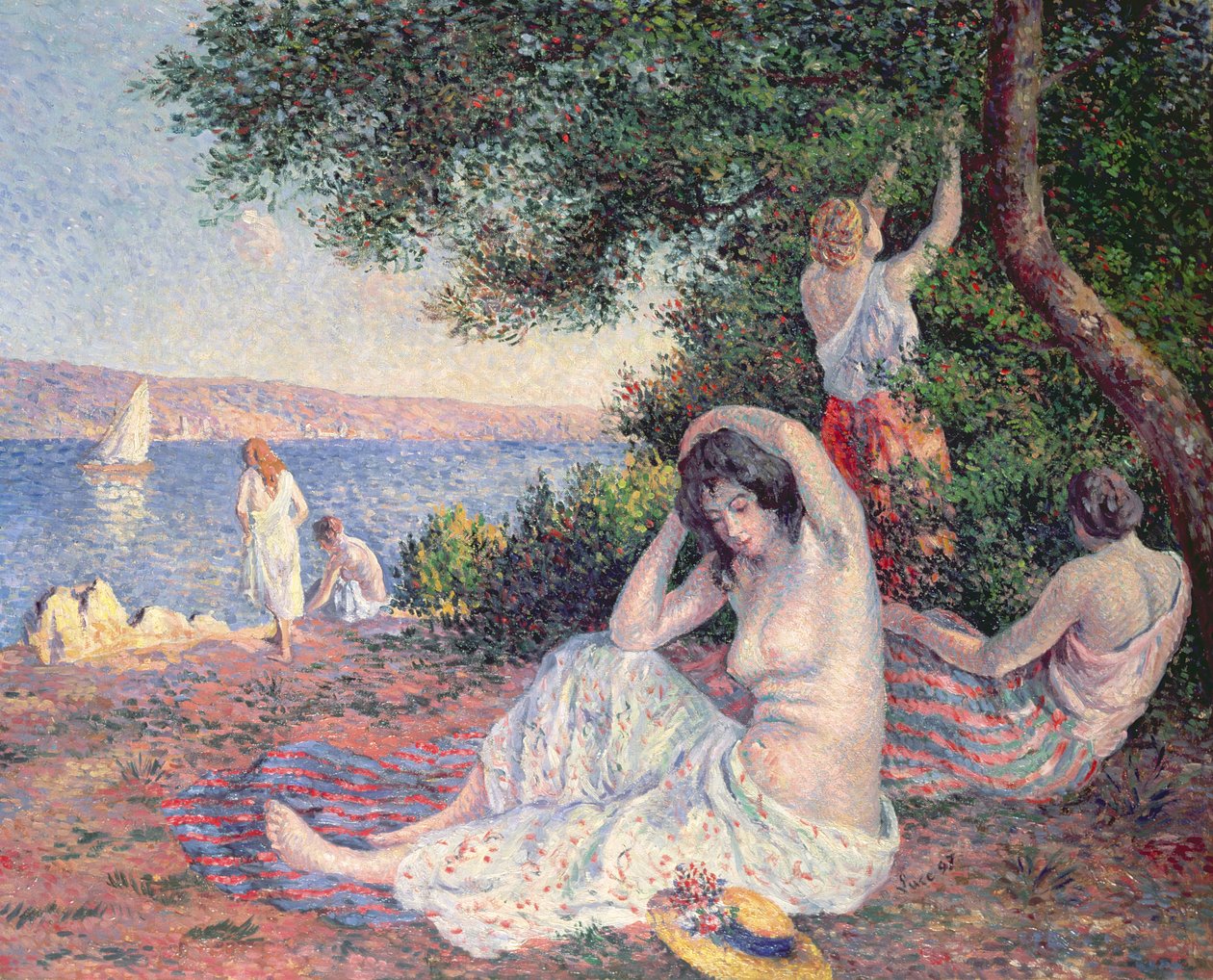 Kvinner som bader av Maximilien Luce
