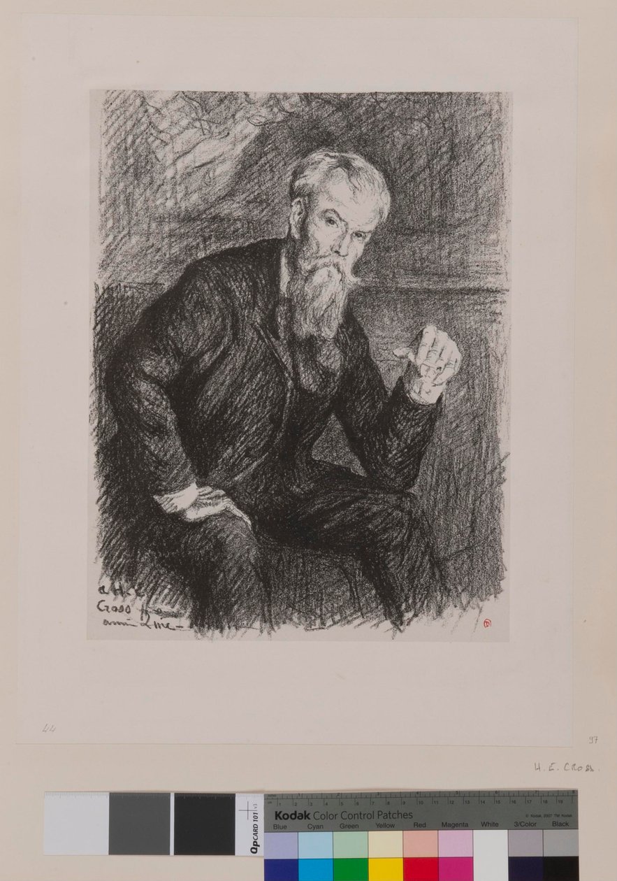 Til Henri Edmond Cross: [Portrett av Henri-Edmond Cross] av Maximilien Luce
