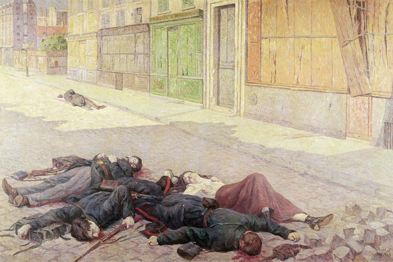 En gate i Paris i mai 1871 eller, The Commune, 1903-05 av Maximilien Luce