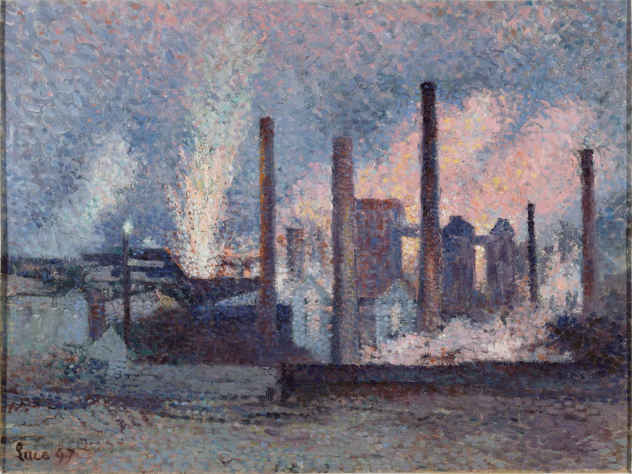 Stålverk i Charleroi Stålverk i Charleroi, 1897. av Maximilien Luce