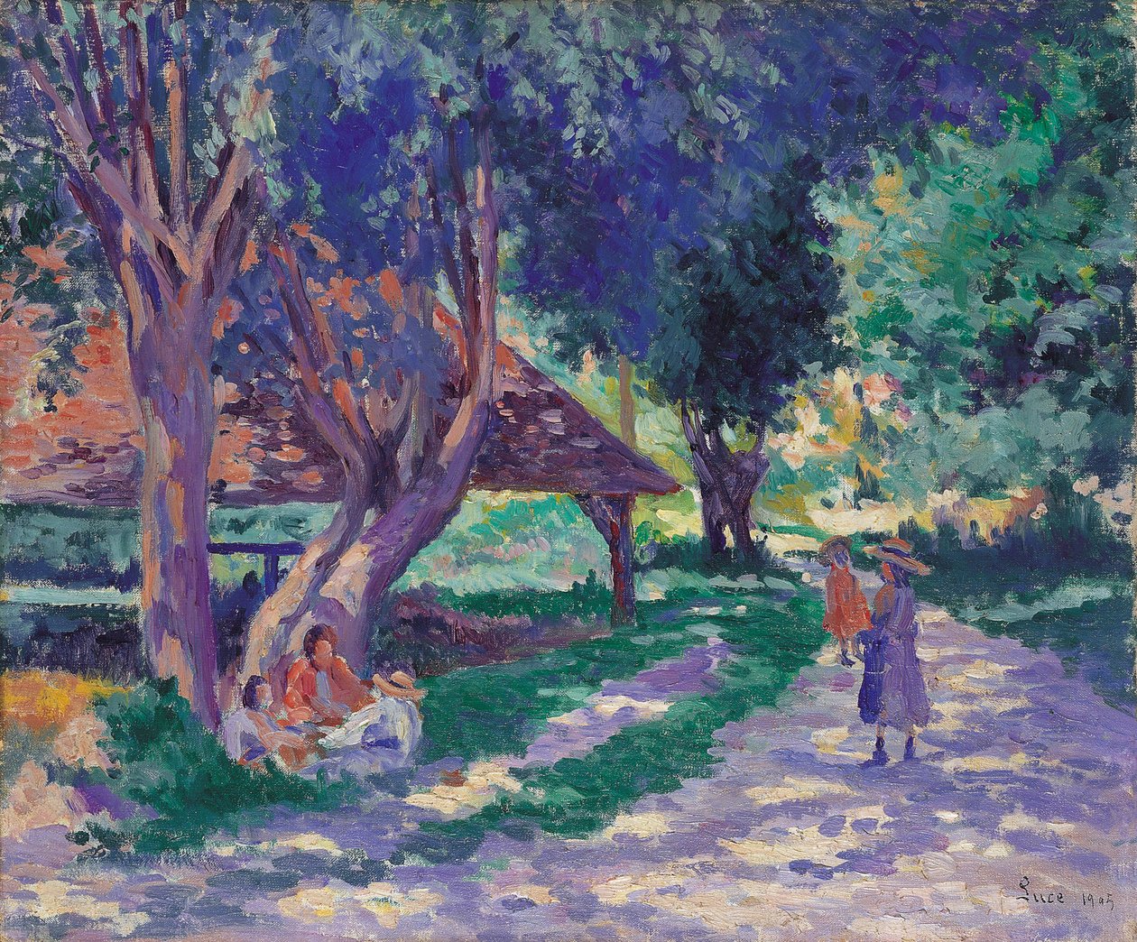 Bessy, Yonne, den skyggefulle stien av Maximilien Luce