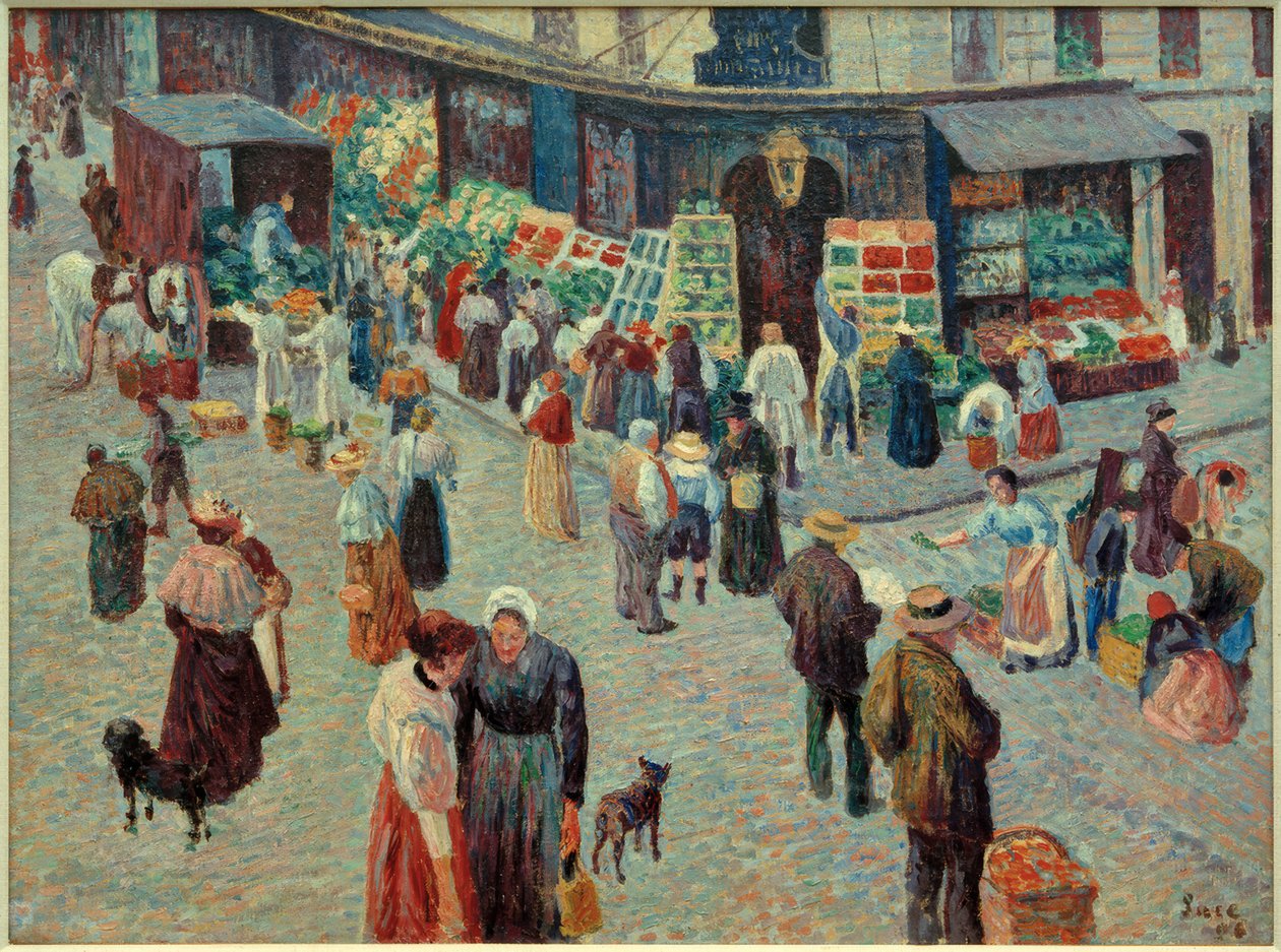Matbutikk, Rue des Abbesses av Maximilien Luce