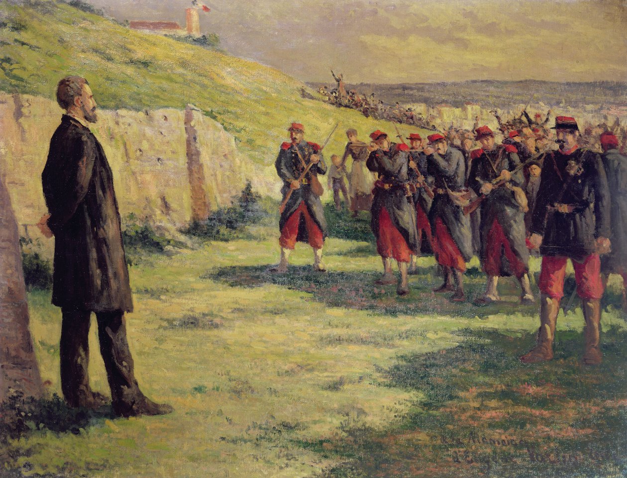 Skytelag i ferd med å skyte Eugene Varlin, ca. 1918 av Maximilien Luce