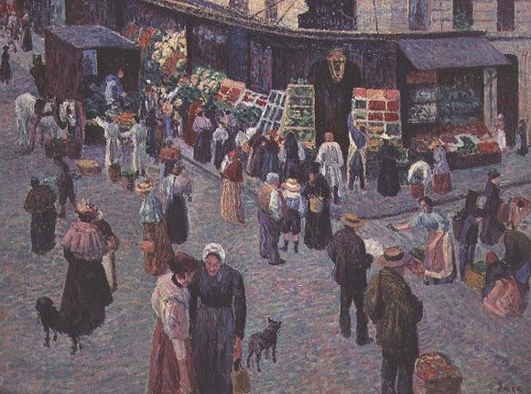 Rue des Abbesses av Maximilien Luce