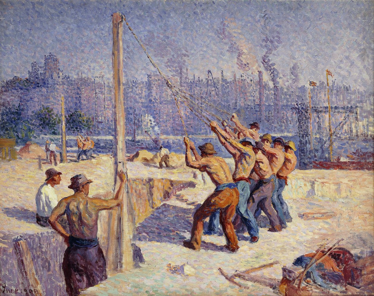 Piledriverne, 1900 av Maximilien Luce