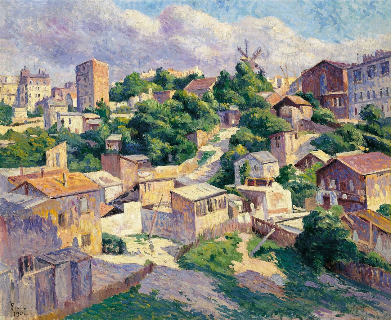 Montmartre, Paris av Maximilien Luce