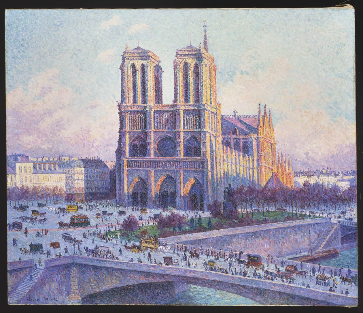 Notre Dame, Paris, Utsikt fra Quai Saint-Michel, 1901-04 av Maximilien Luce