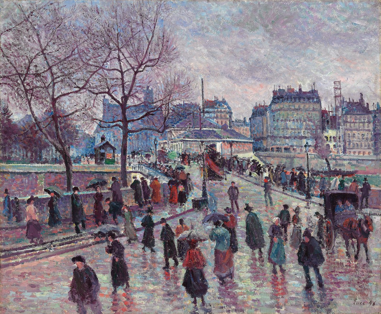 Paris, Erkebiskopens bro, 1896 av Maximilien Luce