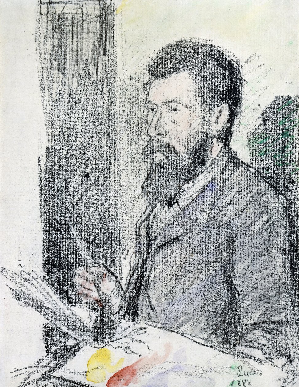 Portrett av Georges Seurat av Maximilien Luce