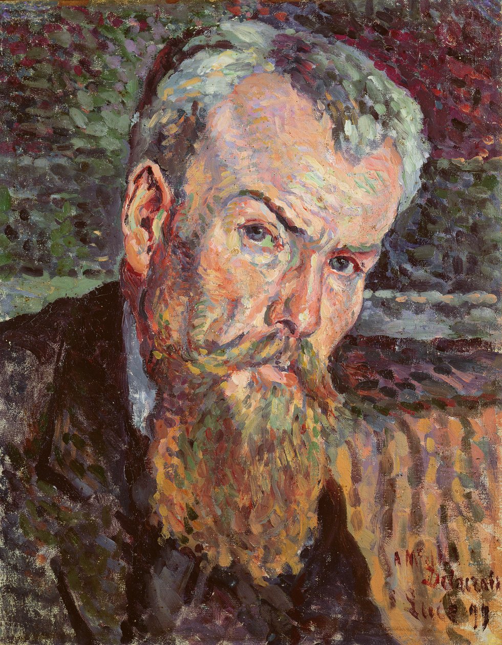 Portrett av Henri Edmond Cross (1856-1910) 1898 (detalj) (se 140248) av Maximilien Luce