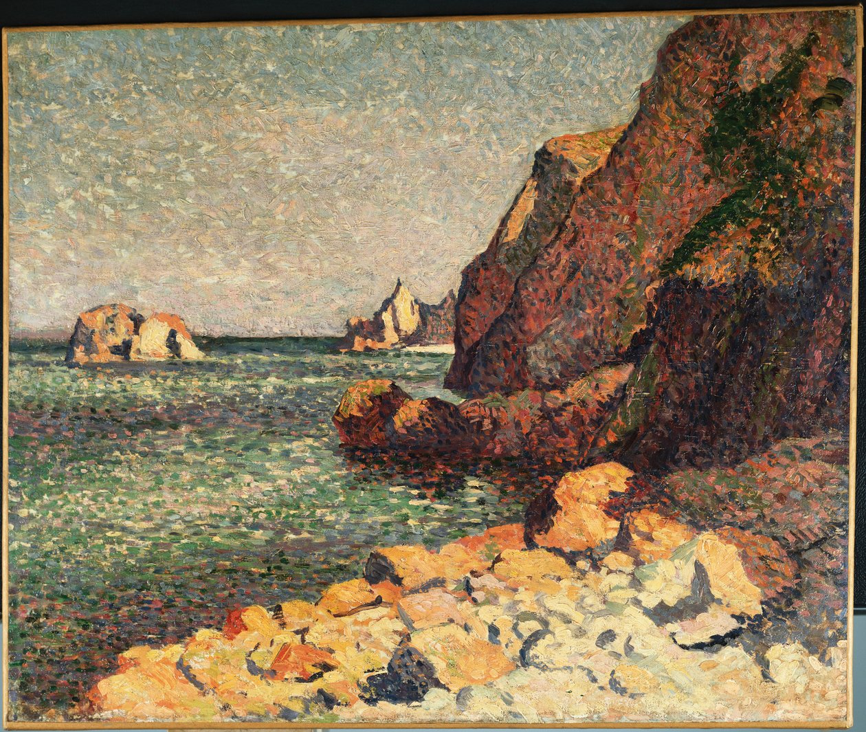Sea and Rocks, Agay, 1893 av Maximilien Luce