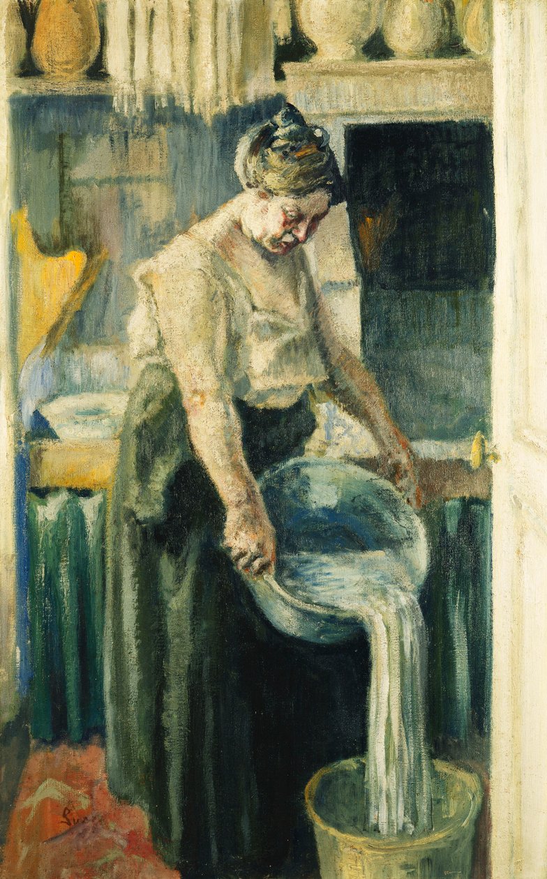 TheLaundress; Vaskedamen, av Maximilien Luce