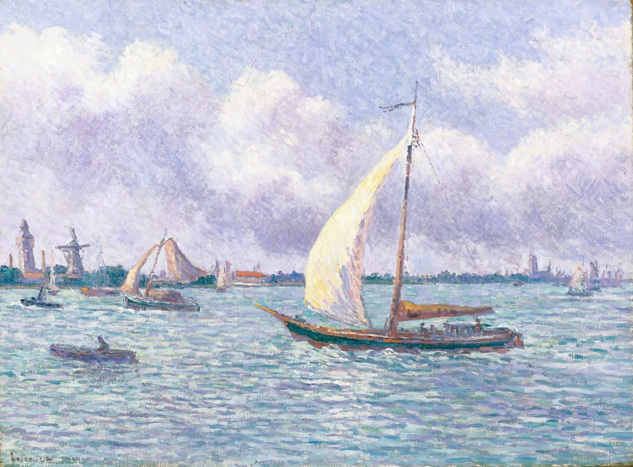 Maas nær Dordrecht av Maximilien Luce