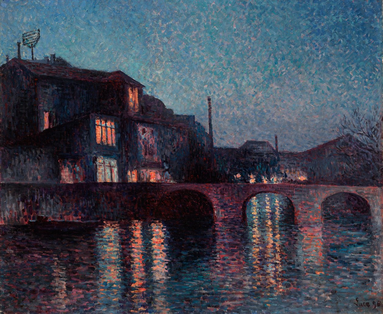 Elven Sambre i Charleroi av Maximilien Luce
