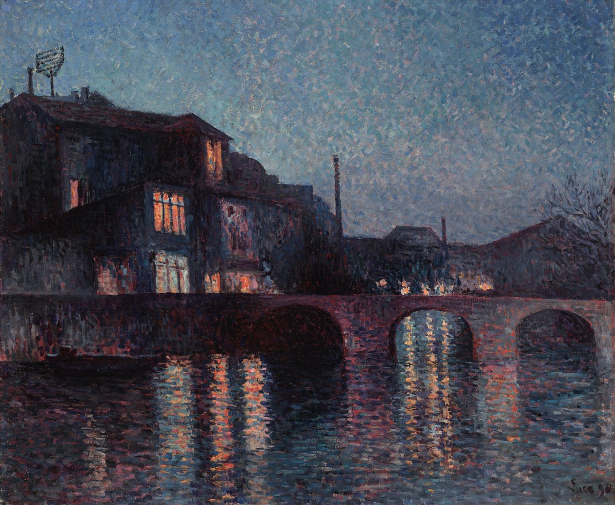 Elven Sambre i Charleroi, 1896 av Maximilien Luce