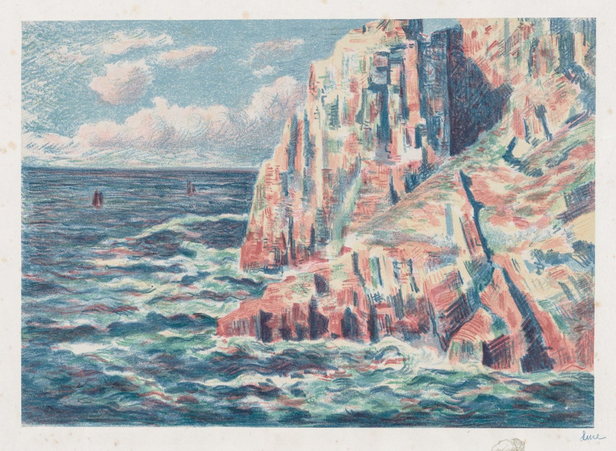 Havet ved Camaret, The Red Rocks av Maximilien Luce