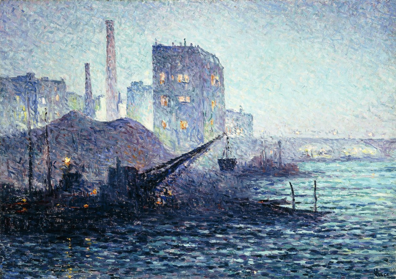 Themsen i London, ca. 1893 av Maximilien Luce