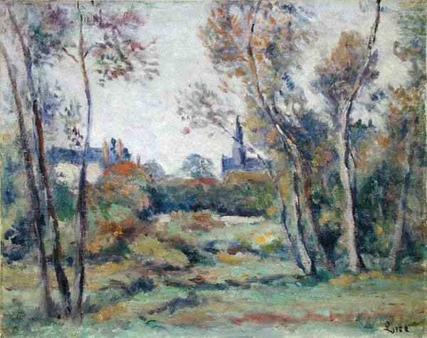Village of Saint-Ay, ca. 1912 (olje på lerret) av Maximilien Luce
