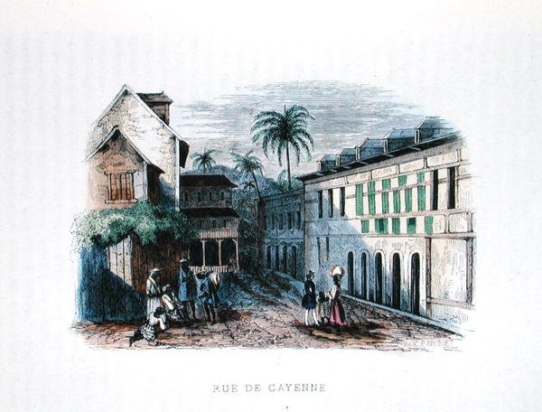 Rue de Cayenne, Fransk Guyana, illustrasjon fra 