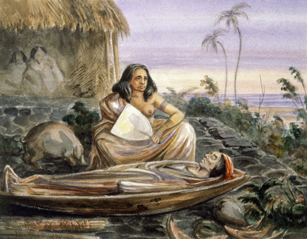 Begravelse i Oceania av Maximilien Radiguet