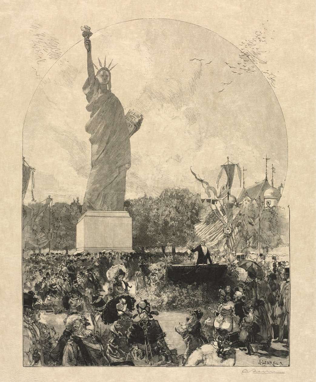 Liberty Enlightening the World, tilbudt til byen Paris av amerikanerne, 1885. av May 30 Publiished in Le Monde