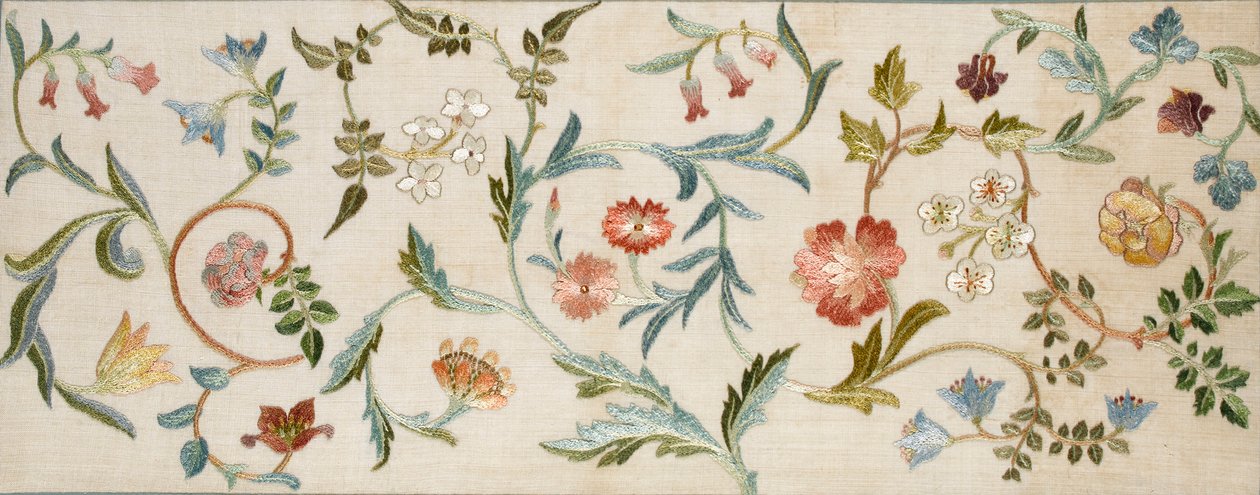 A Garden Piece, 1938 (broderi, ull og silke på lin) av May Morris