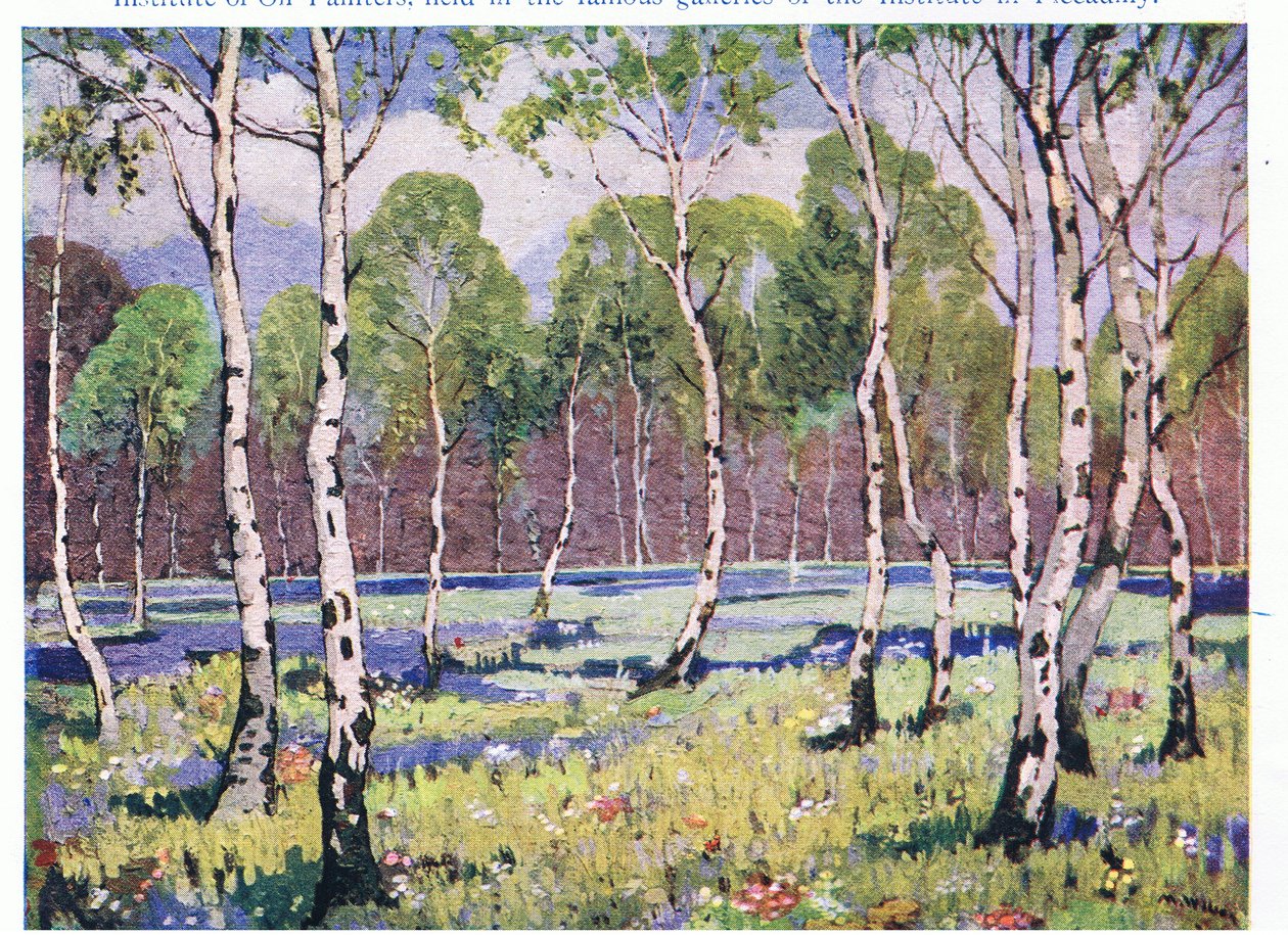 Spring Woodland (farge litho) av May Wilson Preston