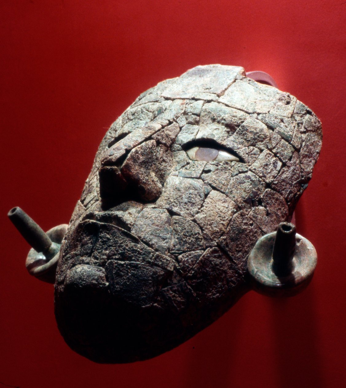 Begravelsesmaske til den røde dronningen av Palenque, sen klassisk periode (jade) av Mayan