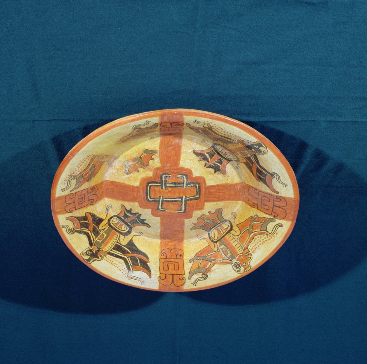 Begravelsesfartøy funnet i en grav i Balamku, Yucatan-halvøya, Mexico, tidlig klassisk periode (300–600 e.Kr.) (terrakotta) av Mayan