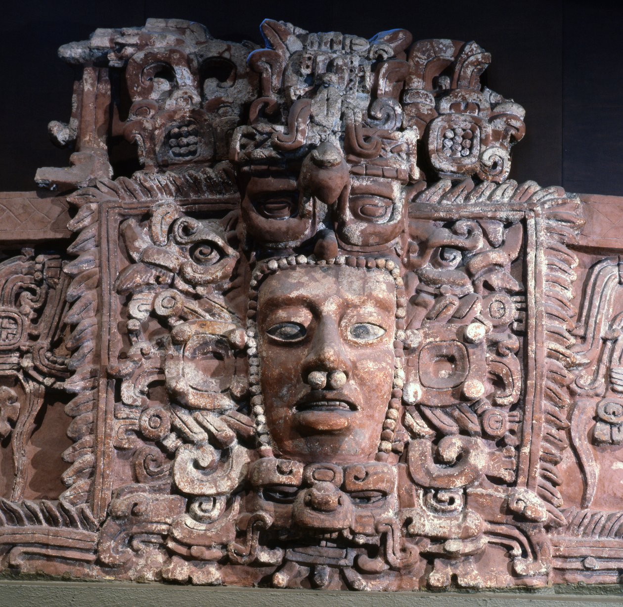 Mascaron, fra Campeche State, Mexico, tidlig klassisk periode (stukk) av Mayan