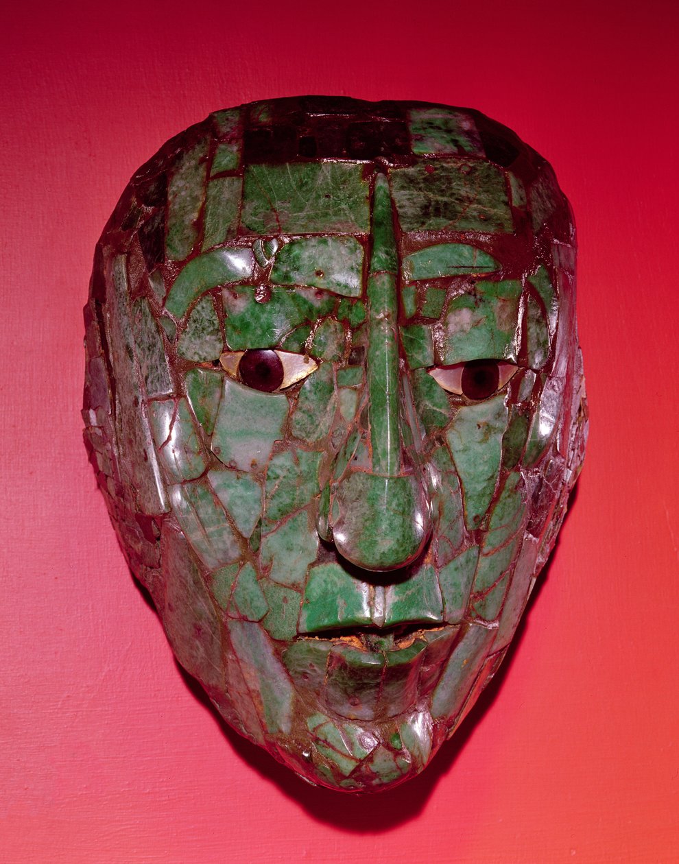 Mosaikkmaske, fra Palenque, Chiapas (jade) av Mayan