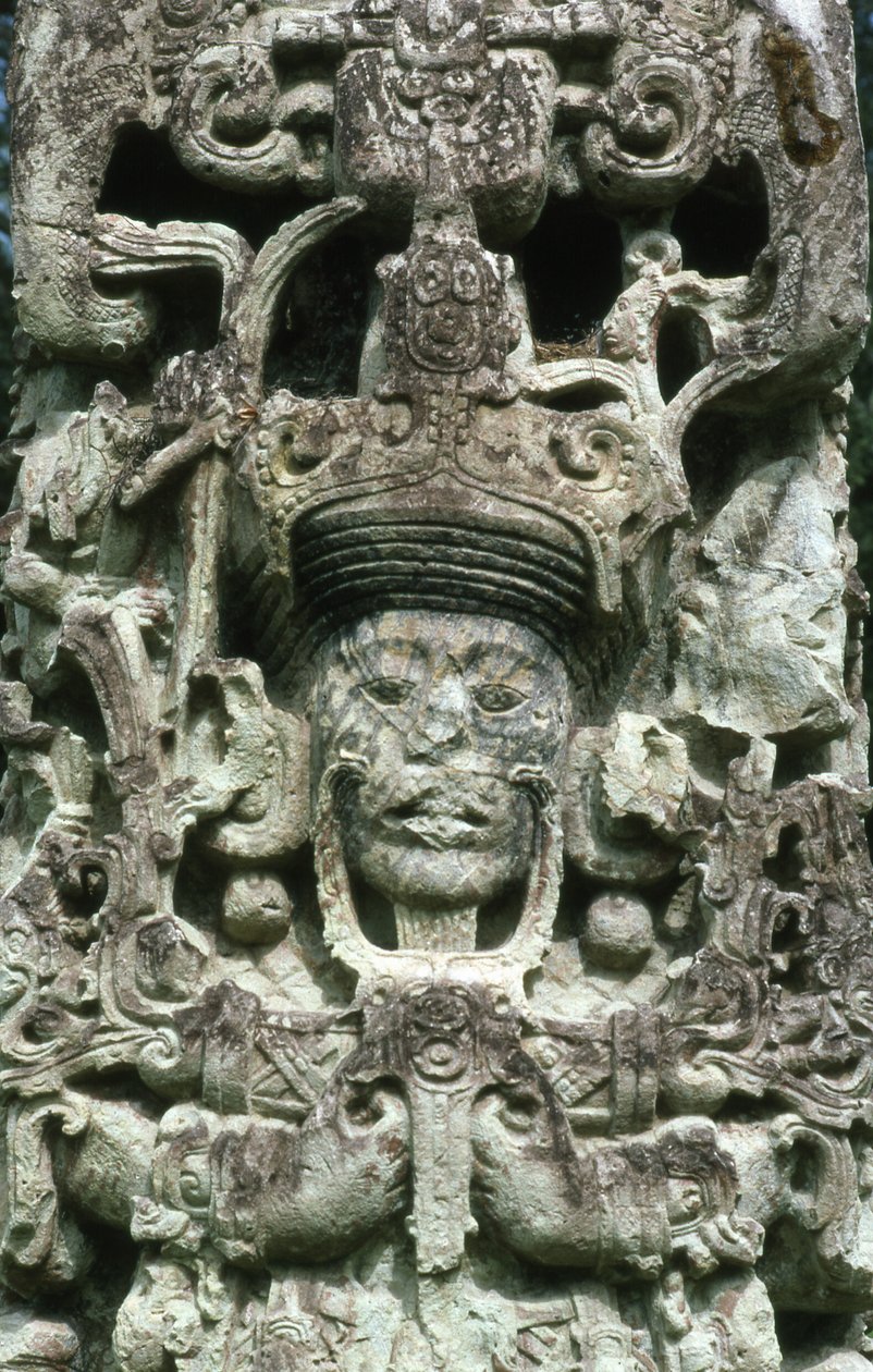 Stela B, Copan, sen klassisk periode, 731 e.Kr av Mayan