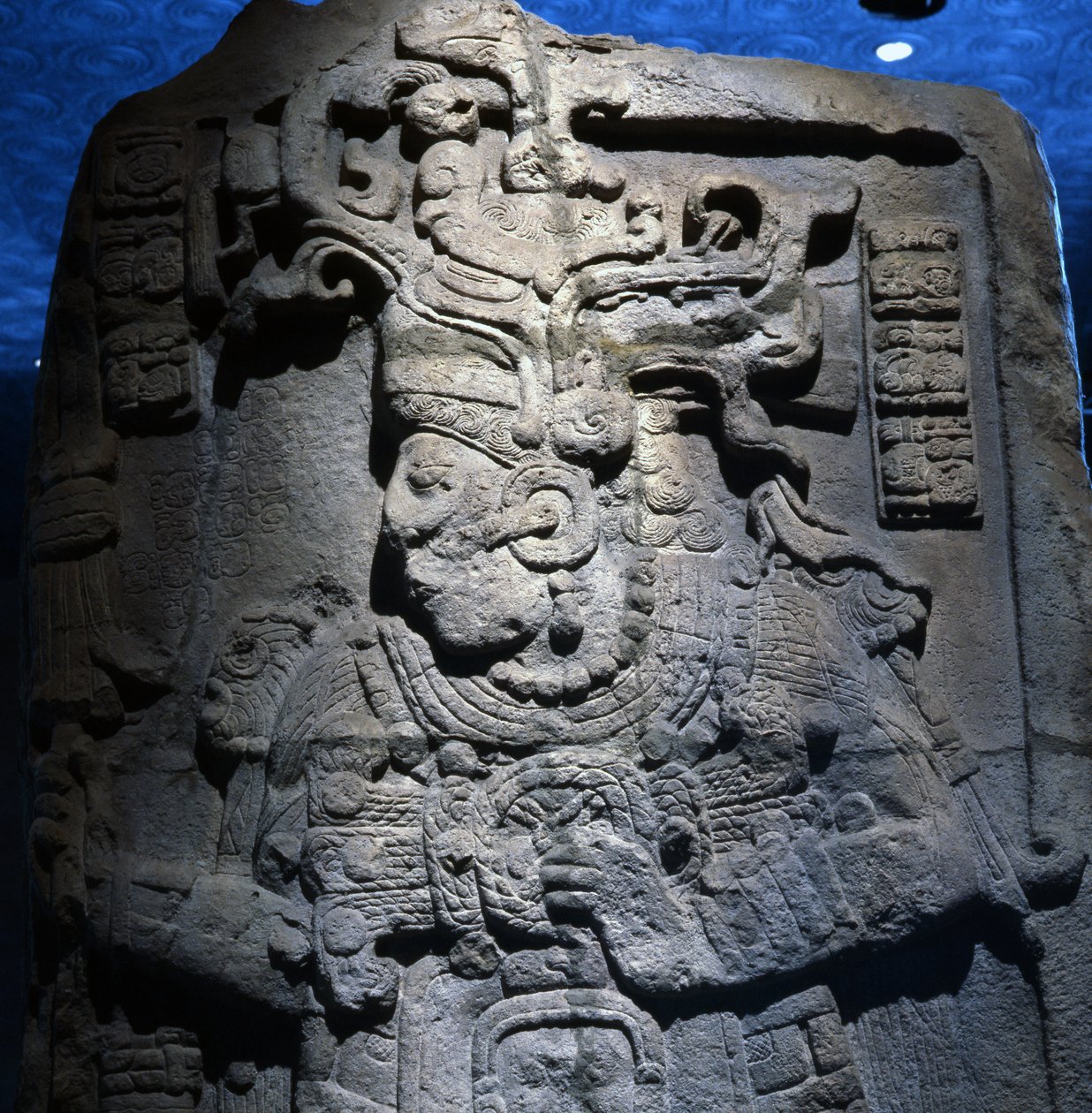 Stela fra Calakmul, Yucatan-halvøya, Mexico, sen klassisk periode, 600-900 e.Kr. av Mayan