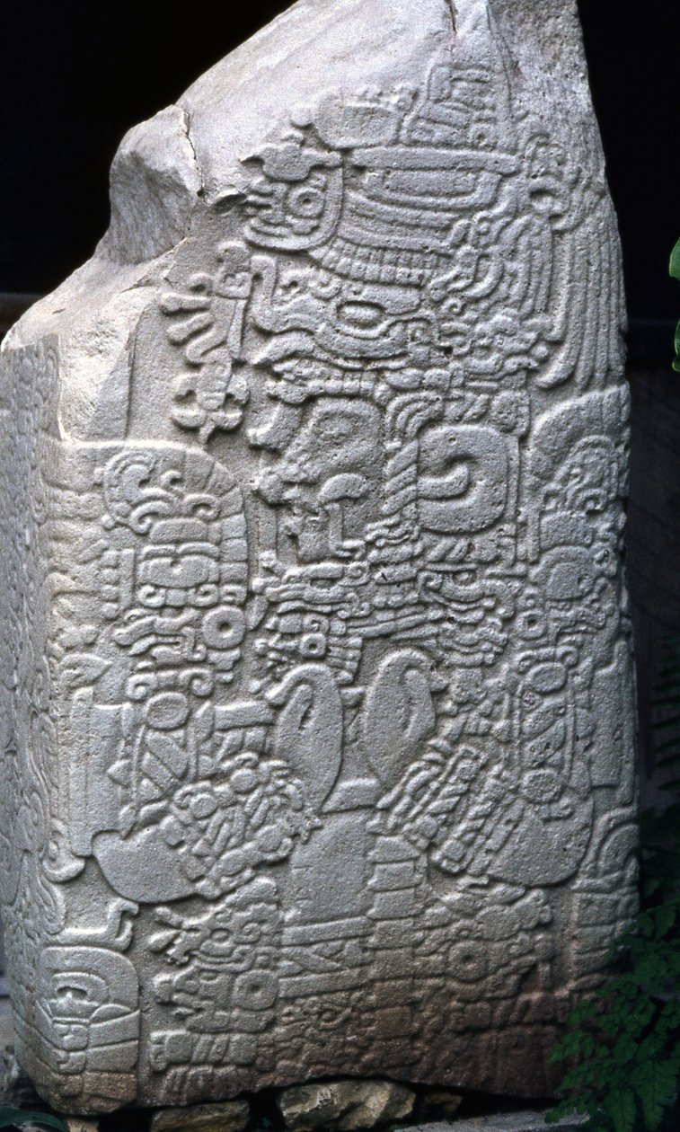 Tikal Stela 2, tidlig klassisk periode 300-600 e.Kr av Mayan