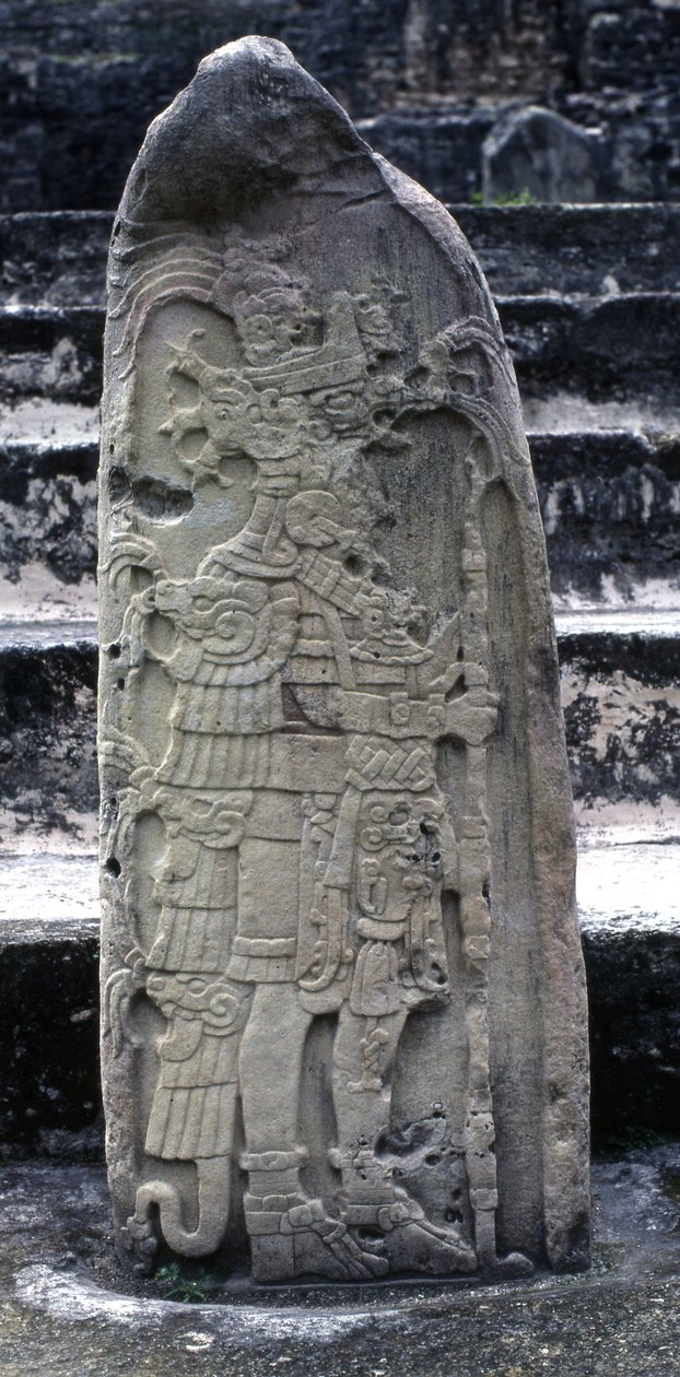 Tikal Stela 9, tidlig klassisk periode, 475 e.Kr av Mayan